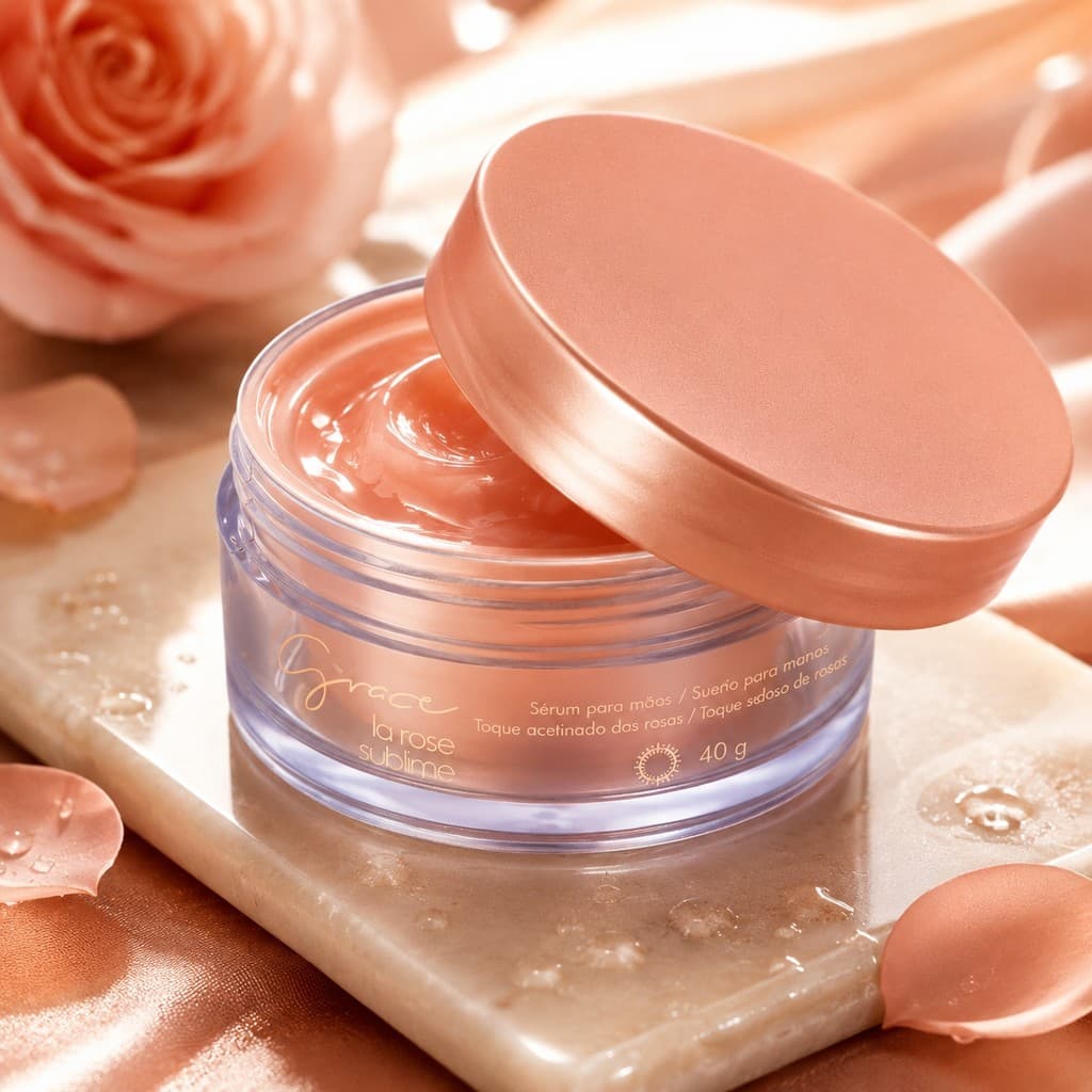 Sérum Mãos Grace La Rose Sublime Hinode 40g Hidratante Rosas Grasse Anti Idade Skincare Presente Feminino
