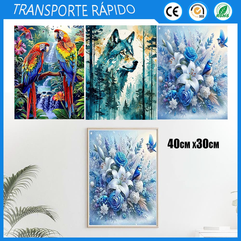 5d quadrado Pintura Diamante 40x30cm Pintura Diamante Decoração Para Casa Duplo