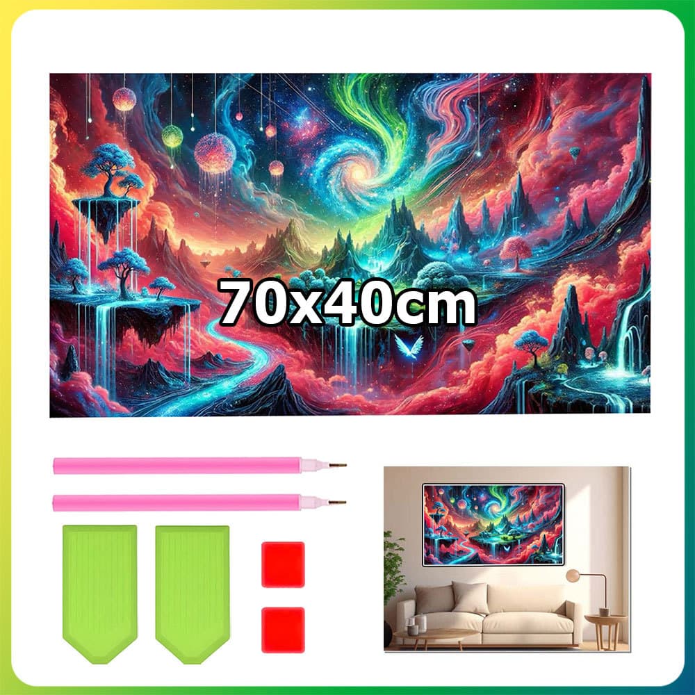 70x40cm Galaxy Secret Realm Quadrado Pintura Diamante DIY Pintura Artesanal 5D Diamante Dot Pintura Decoração de Casa