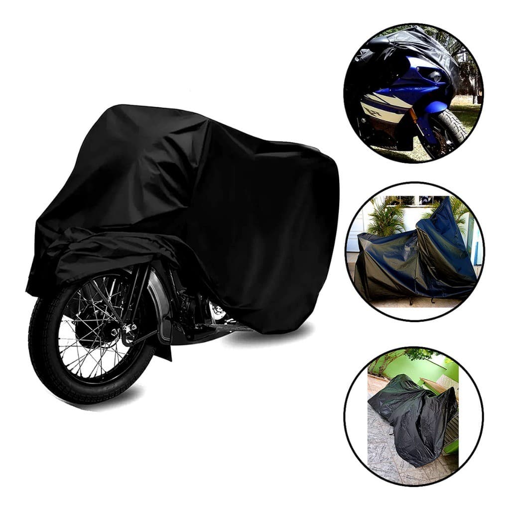 Capa Moto Couro Impermeável Forrada P M G Courvin Motos Protetora