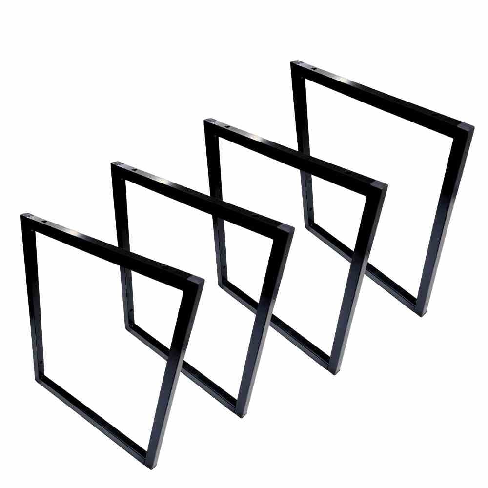 Suporte de Metalon Quadrada para Prateleira 15X15 mm Estilo Industrial de Parede Teto 32,7X29cm Preto - Kit com 4