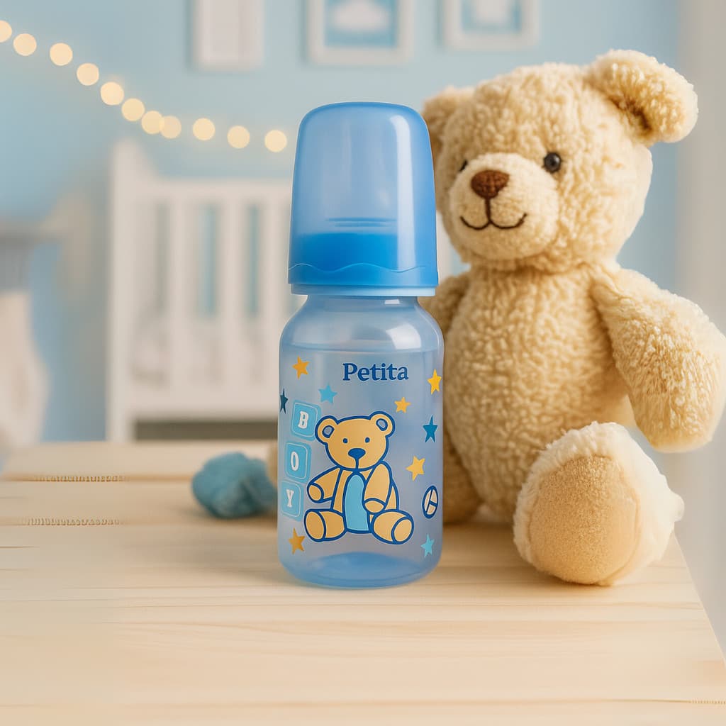 Mamadeira Menino bebe Premium 140ML Bico Silicone Petita