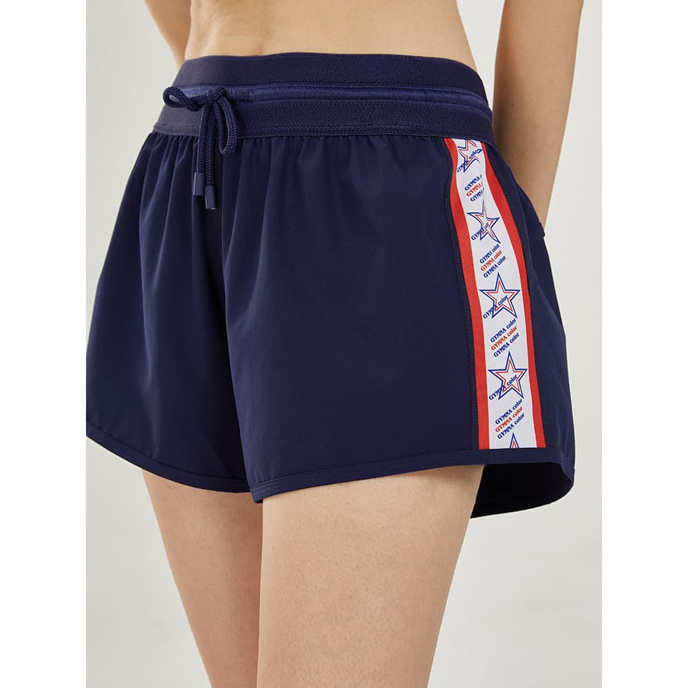 Xiaoxijia roupas de Fitness Design Original feminino Retro nostálgico esportes solto verão Shorts feminino correndo calç