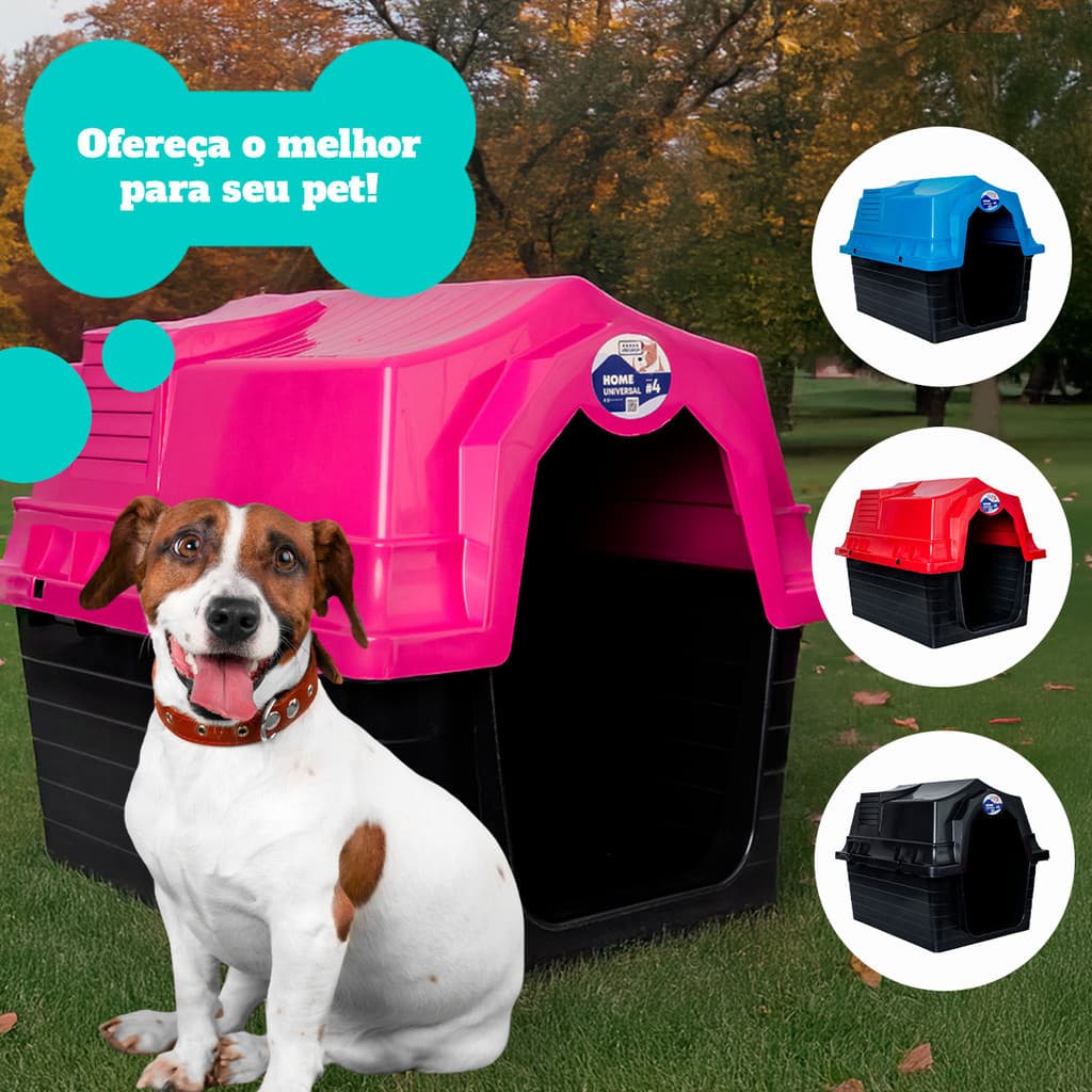 Casa Pet Casinha Para Cachorro Cão Unishop N4 Proteção Contra Raios UV