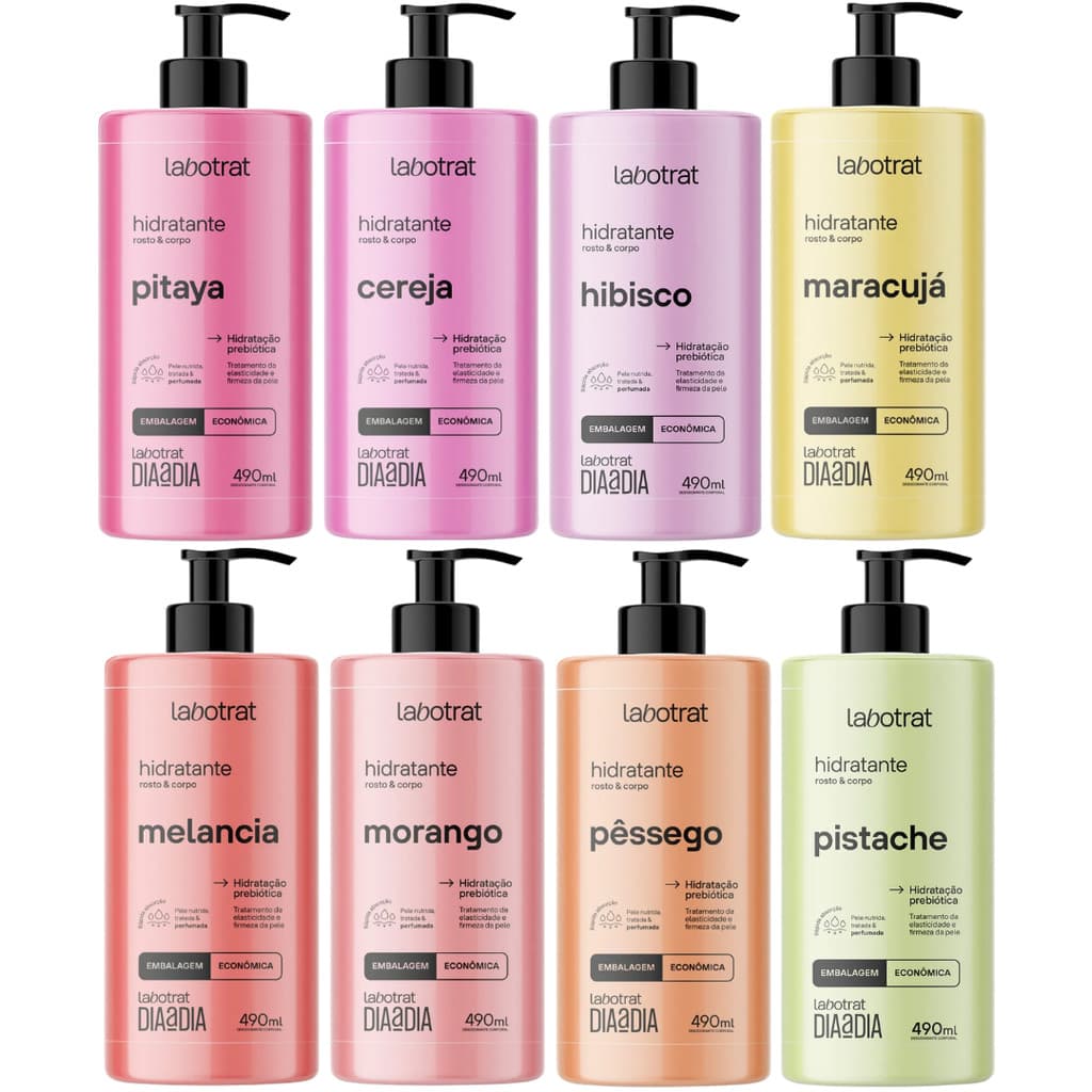 Hidratante Prebiotico Labotrat Dia a Dia Rosto Corpo Elasticidade Rapida Absorcao Escolha 490ml