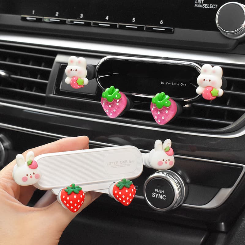 Suporte do telefone móvel do carro bonito dos desenhos animados saída de ar do carro navegação do telefone móvel suporte