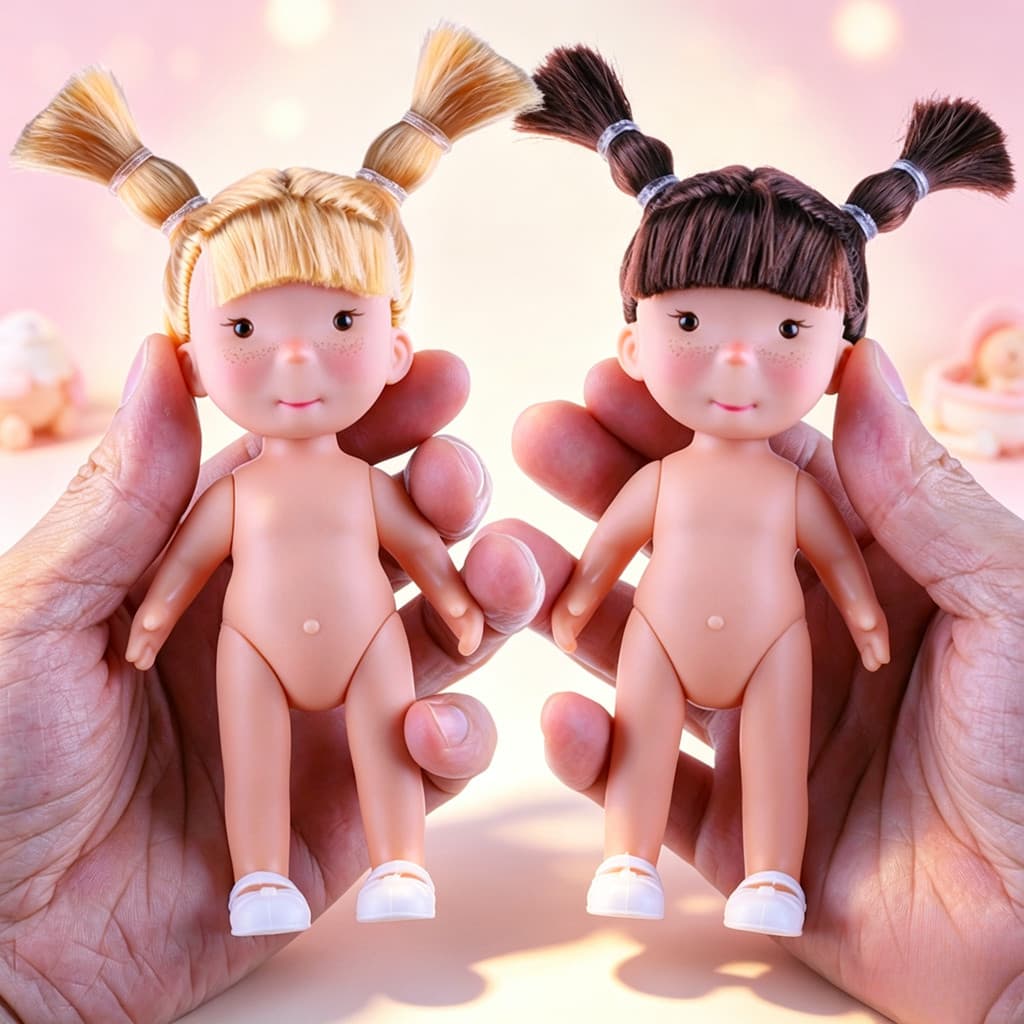 Mia boneca de batata doce 14cm corpo móvel articulado, Kit de boneca de menina fofa, brinquedos de vestir DIY para crian