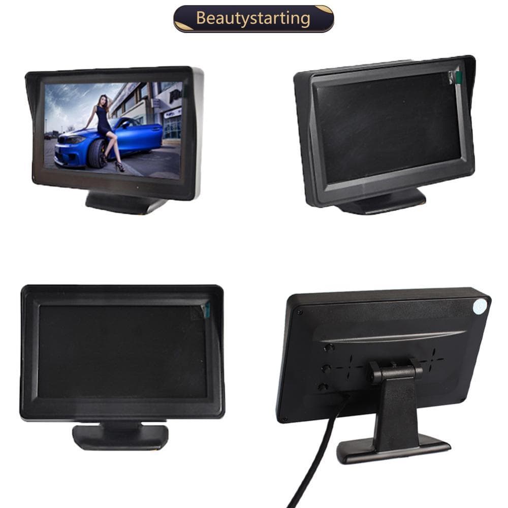BEAUTYSTARTING 4.3 " Sistema De Visão Traseira Do Carro Câmera Reversa De Backup Noturna TFT LCD Monitor C6X2