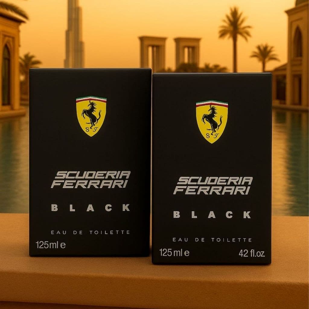 Kit 02 Perfume Masculino Ferrari Black 100 Ml |  Importado com Alta Fixação vidros