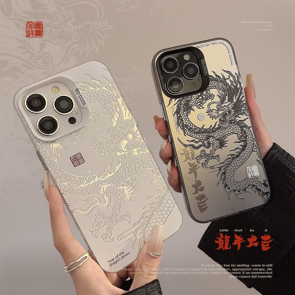 Dragão Frio Capinha Para iPhone 7 8 14 15 16 17 Air Plus XS X XR 11 12 13 18 Pro Max Capa De Celular Anti-choque