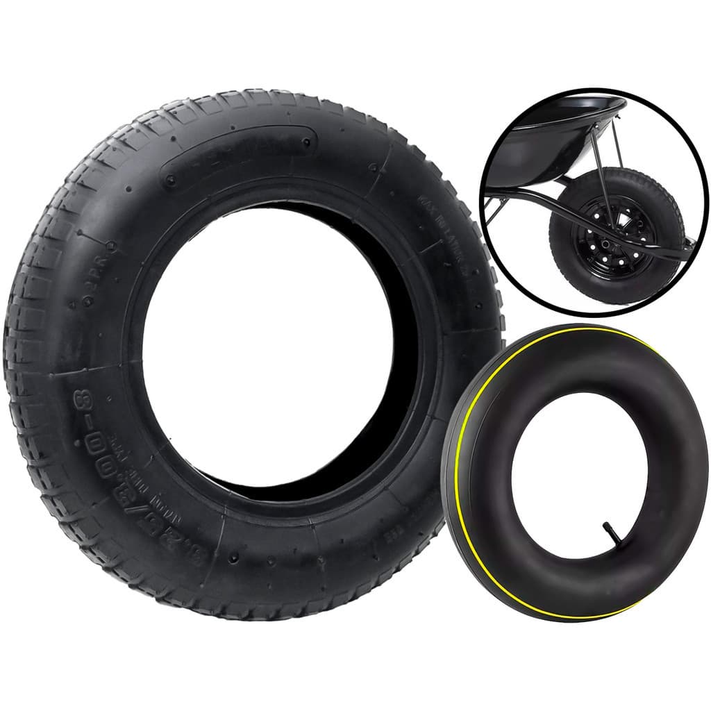 Kit Pneu Com Câmara De Ar Carriola Carrinho De Mão Pedreiro Pneu Completo Fertak