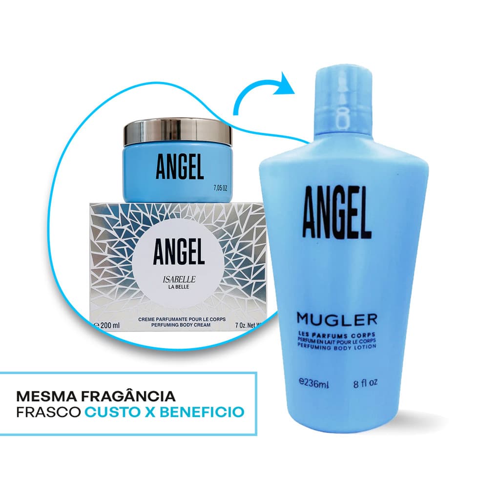 Creme corporal Angel 236ml – Textura leve e rápida absorção.