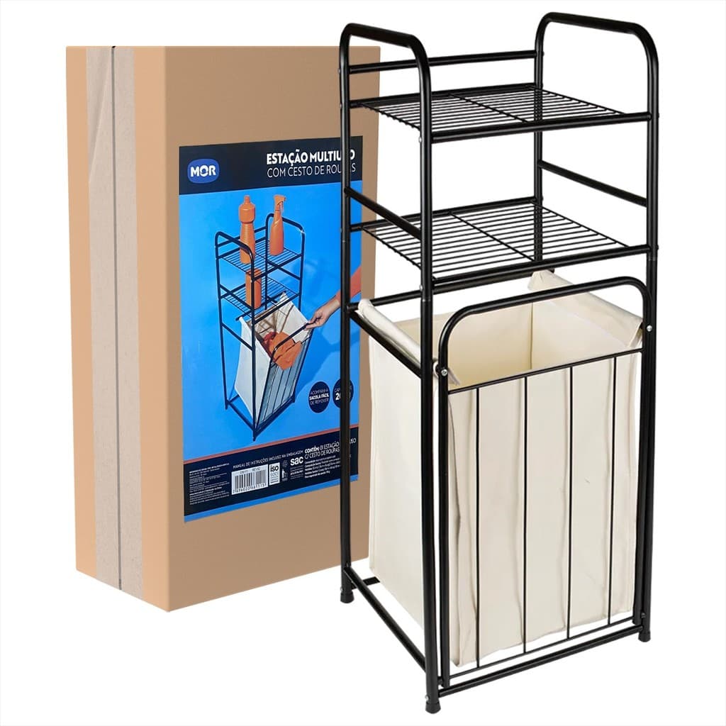 Cesto De Roupa Suja Organizador Banheiro 50L Cesto de Roupa Grande Cesto Retangular Cesto Lavanderia