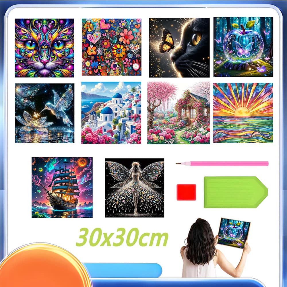 Conjunto de pintura de diamante quadrado 5d adequado para pintura de diamante para iniciantes