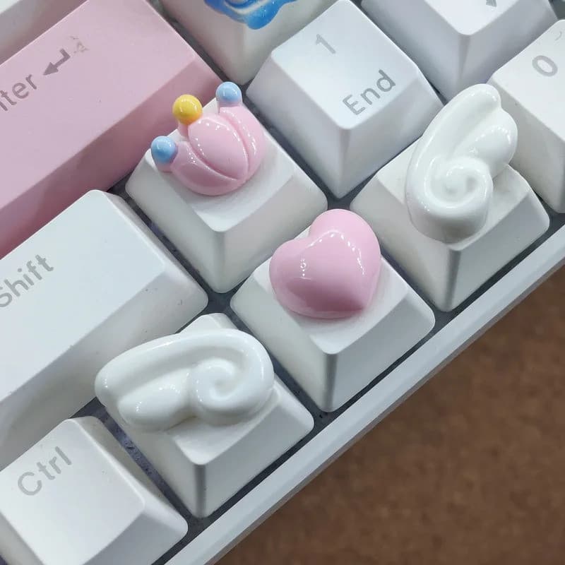 Teclado Mecânico Direcional Keycaps Bonito Gato Garras Amor Coroas Personalização Personalizada Substituição Adição Chav