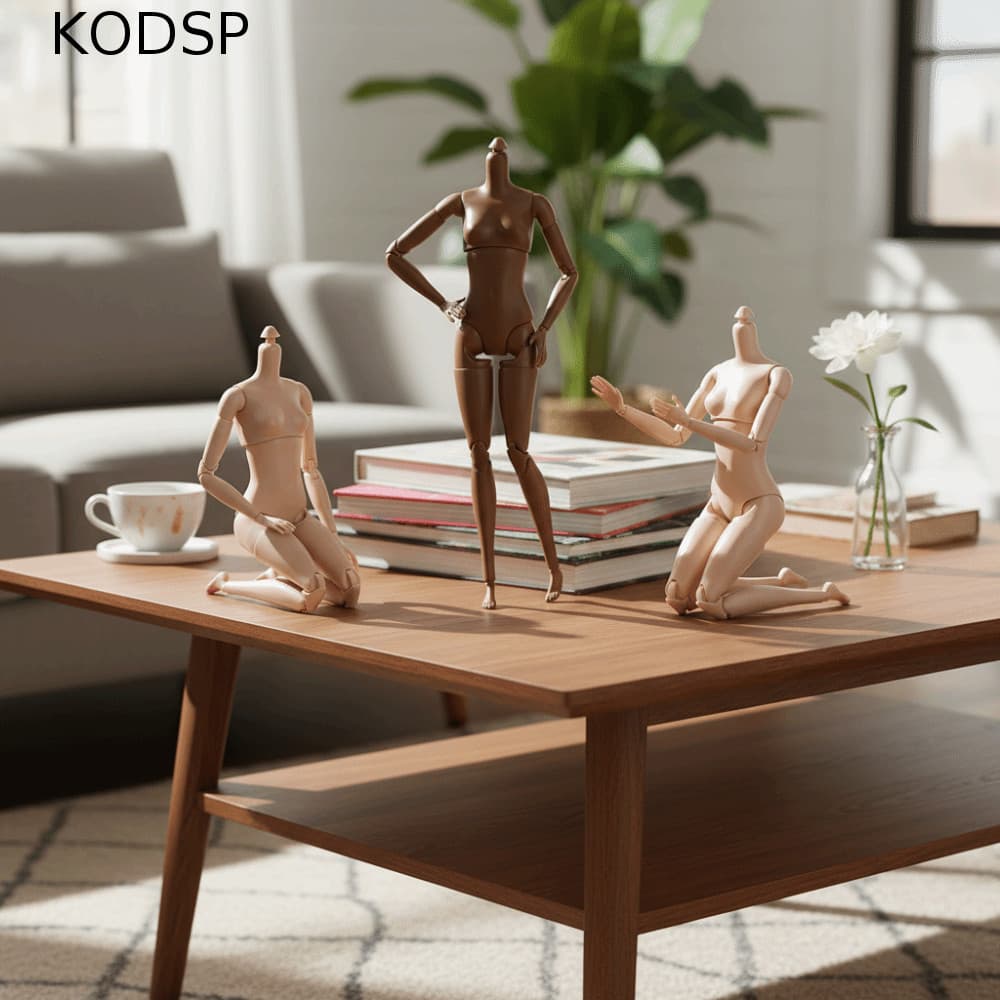 Bonecas BJD Nuas Articuladas KODSP , Boneca Sólida Móvel Super Modelo , Corpo De Figura De Ação De Substituição Removíve