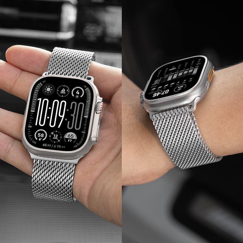 Pulseira De Magnético Metal Aço Para Relógio Smartwatch Iwatch Ultra SE 3 2 Series 11 10 9 8 7 6 5 49 46 45 44 42 41mm