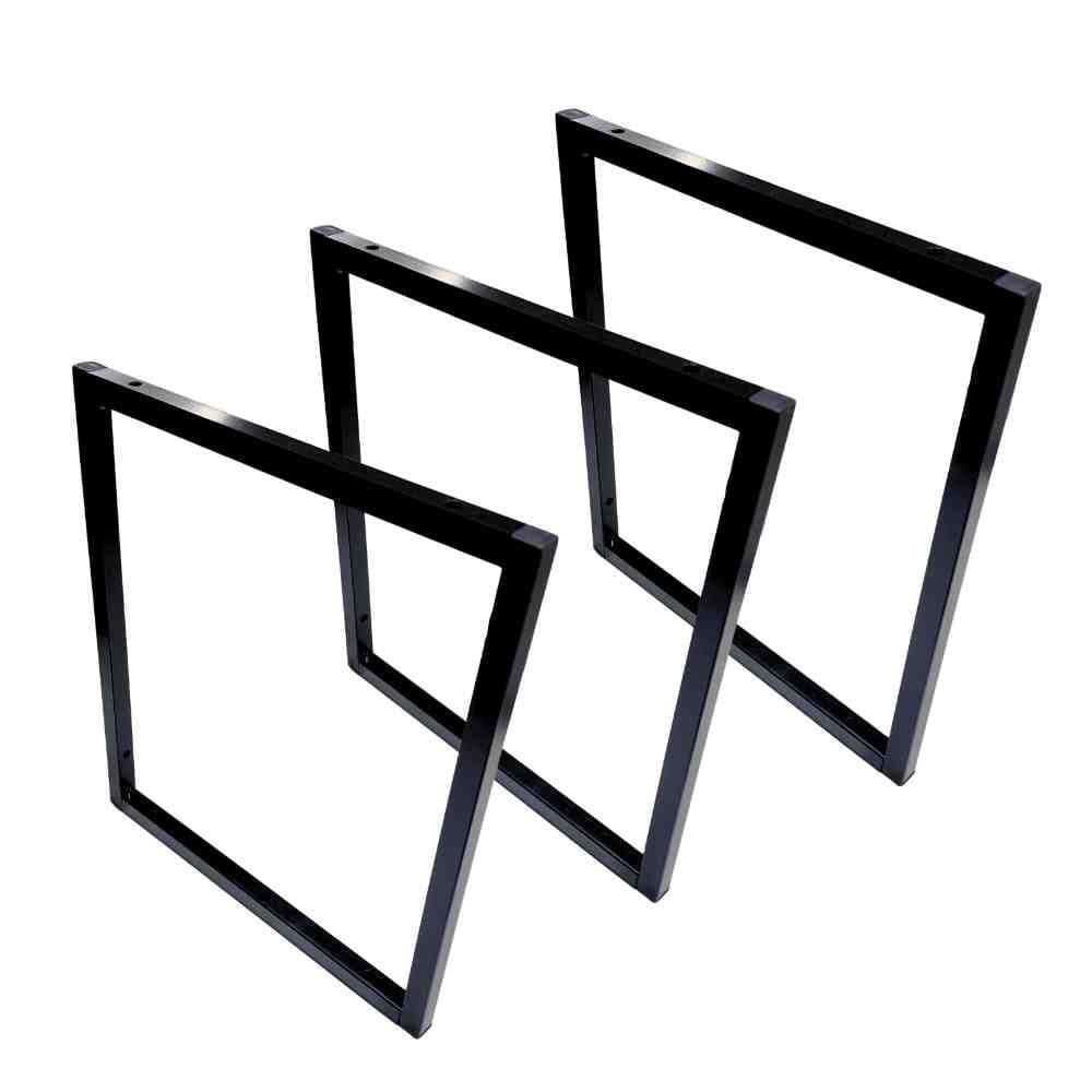 Suporte de Metalon Quadrada para Prateleira 15X15 mm Estilo Industrial de Parede Teto 32,7X29cm Preto - Kit com 3