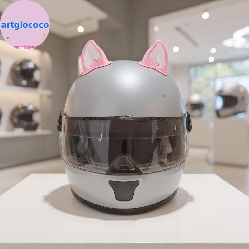 Artglococo Capacete Da Motocicleta Decorações De Orelha De Gato Acessório Para Scooter Bicicleta Adesivo Moto Skate Cicl