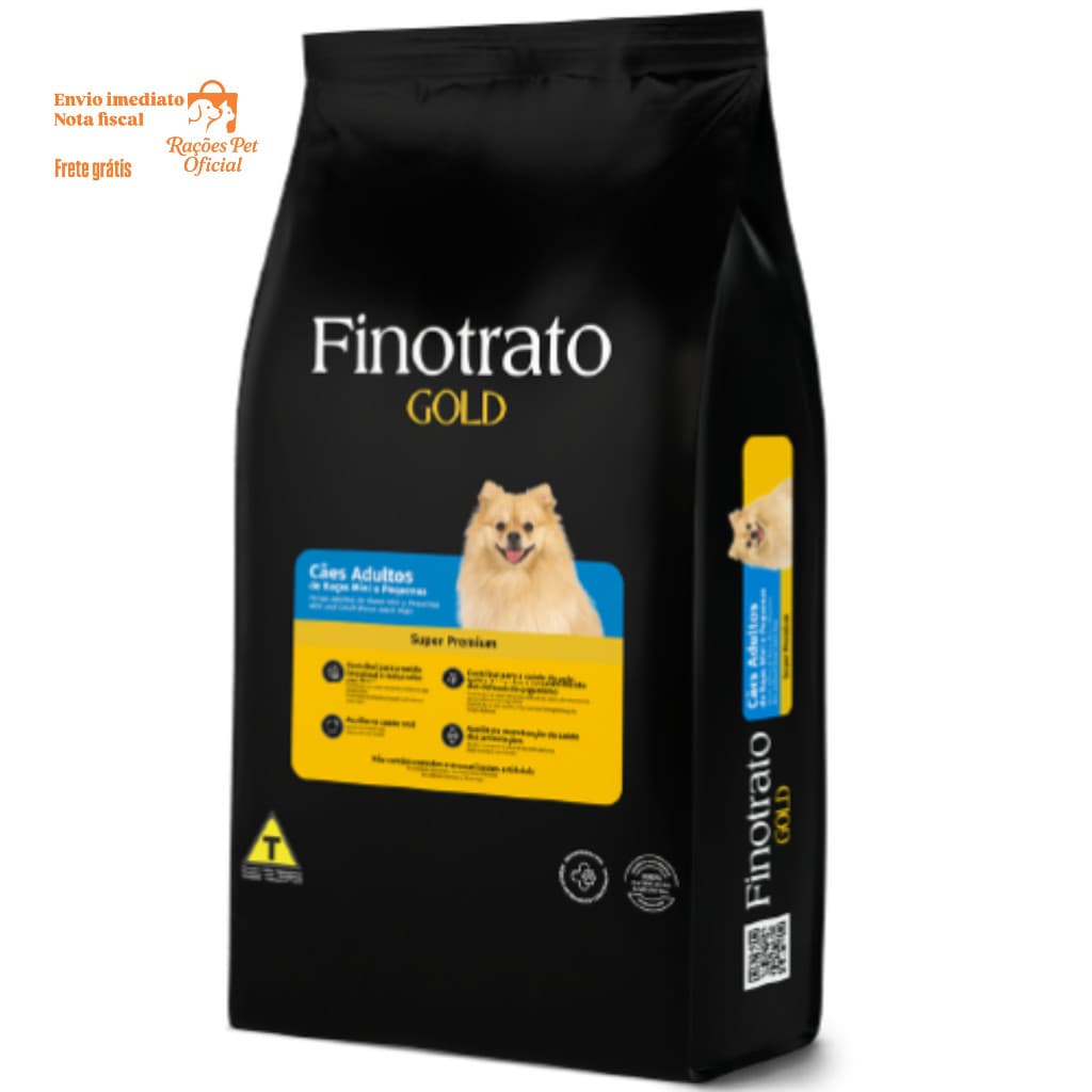 Ração Super Premium Finotrato Gold 15kg Para Cachorro Raças Mini e Pequenas Frango