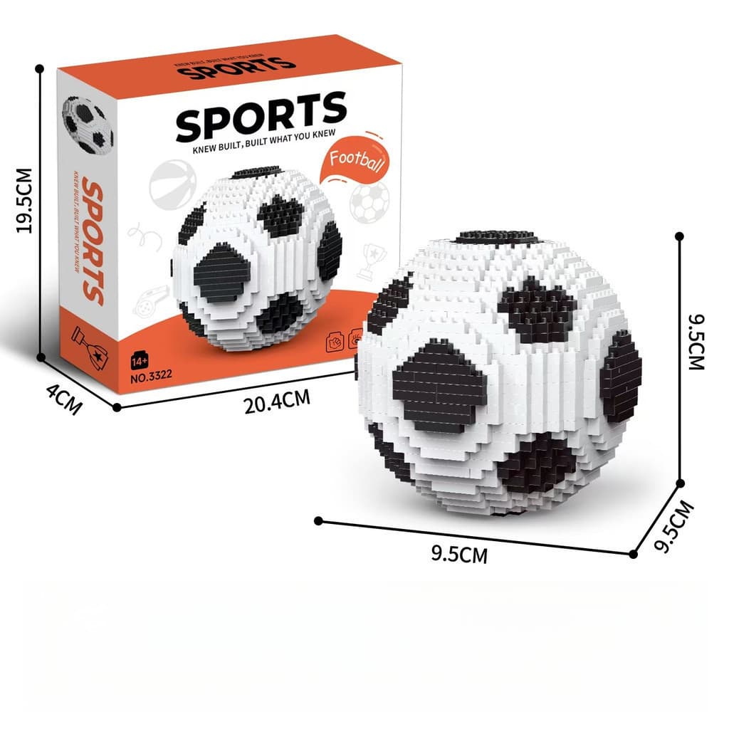 Blocos de montar estilo LEGO para crianças – modelo de futebol da Copa do Mundo