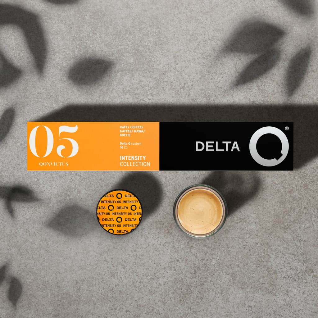 Capsula Delta Q Café Expresso Original Qonvictus Nº05 Cx.10 Exclusiva P/ Cafeteira Delta Q Equilibrado e Encorpado 50ml