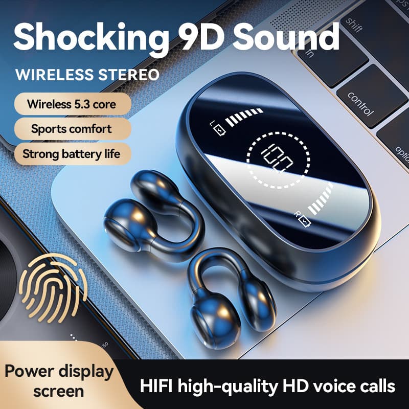 M47 novo estilo de fones de ouvido com clipe, fones de ouvido Bluetooth de condução óssea, fones de ouvido esportivos co