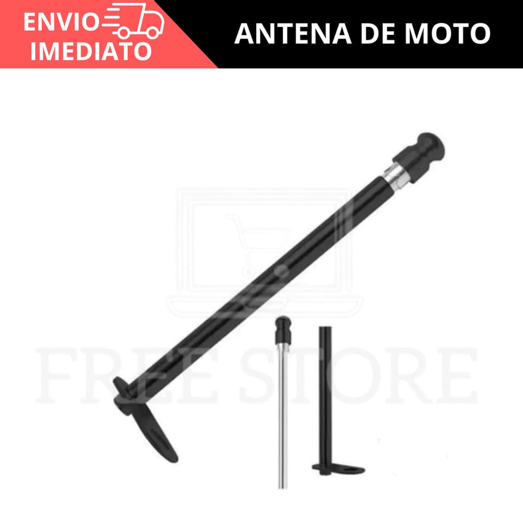 Antena de Moto Corta Pipa Moto Retrátil Anti Cerol Aço Inox Guidão