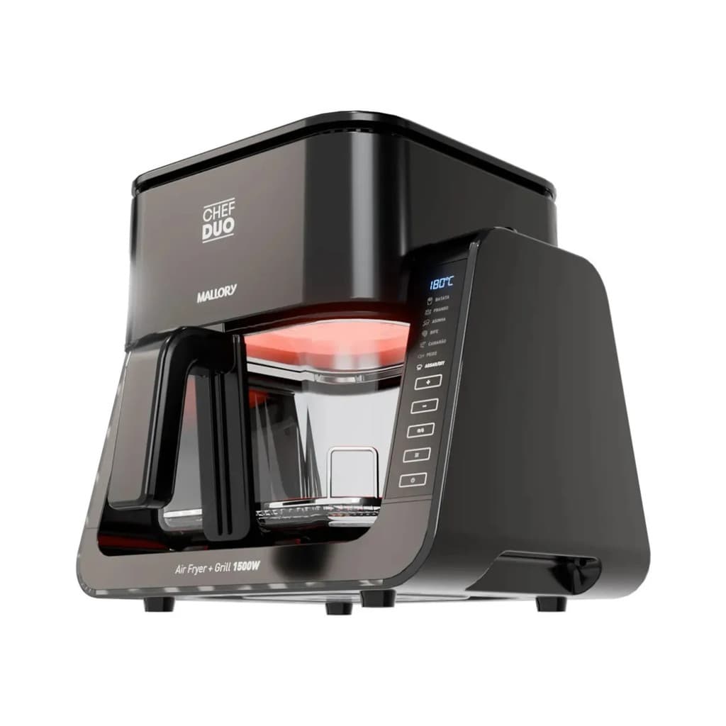 FRITADEIRA ELÉTRICA MALLORY CHEF DUO AIR FRYER DUPLA SEM ÓLEO 127V
