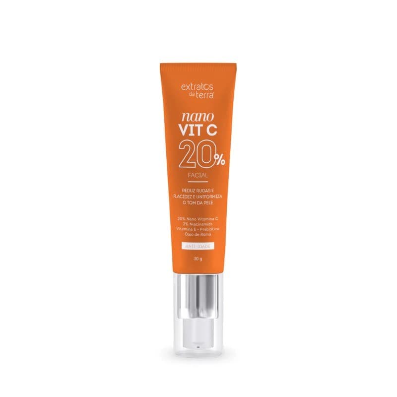 Nano Vitamina C 20% Facial Extratos da Terra 30g Anti-Idade Clareador