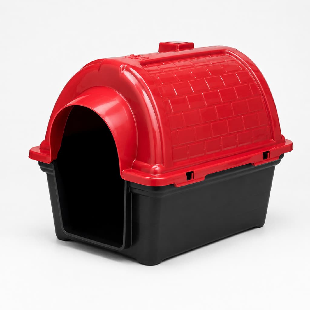 Casinha de Cachorro desmontável, Pet n6 porte pequeno Vermelho