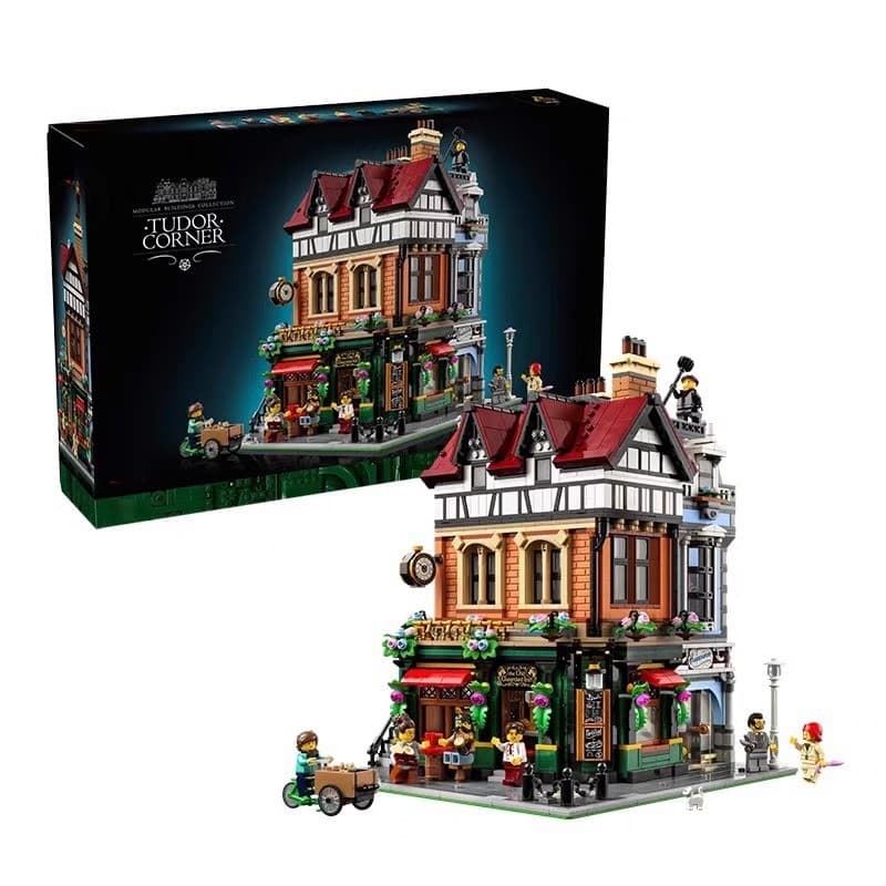 Compatível com o brinquedo de blocos de montar LEGO 10350 Street View Series British Street Corner.