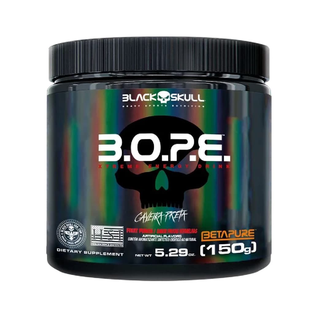 Pré Treino Frutas Vermelhas - B.O.P.E Fruith Punch 150g - Black Skull