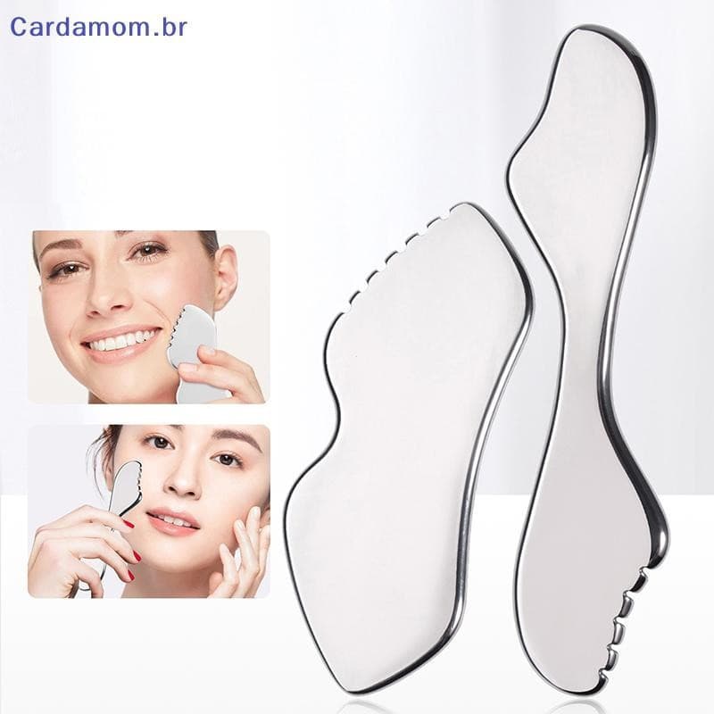 { CARDA } Placa Gua Sha De Aço Inoxidável Raspagem Massageador Corporal Levantamento Facial Para Relaxamento Muscular Te