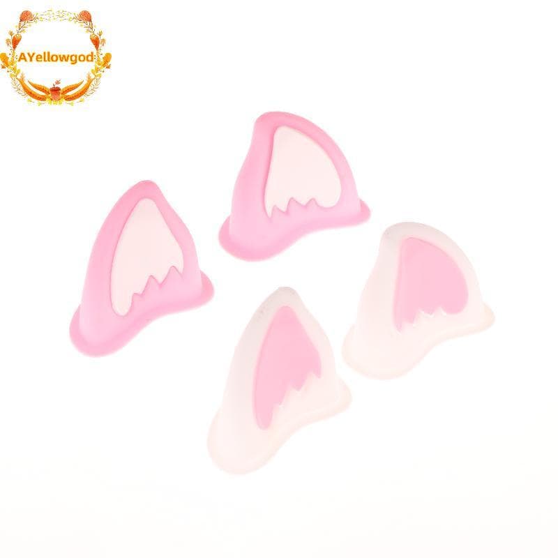 AYellowgod Capacete De Motocicleta Decorações De Orelha De Gato Acessório Para Scooter Bicicleta Adesivo Moto Skate Cicl