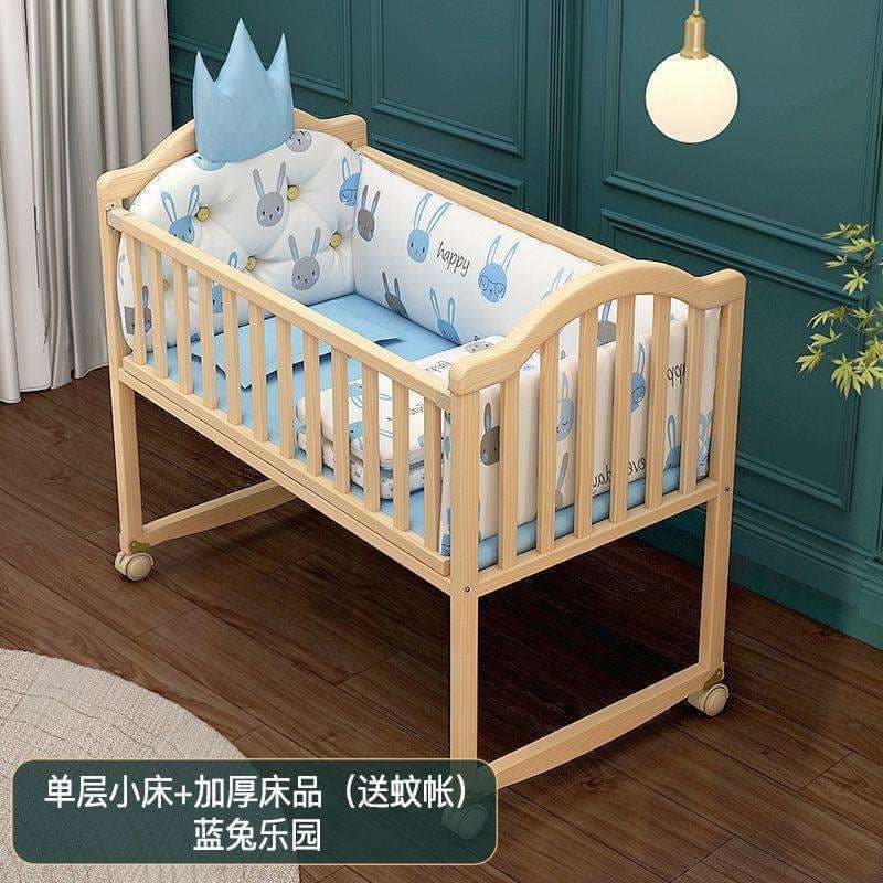 Cama de emenda do bebê berço de madeira maciça emenda cama grande removível cama do bebê criança crianças berço multifun