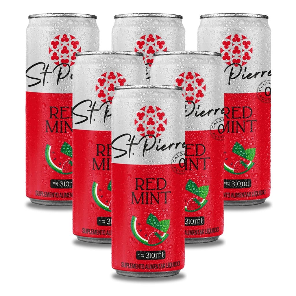 St. Pierre - 6x310ml  - Red Mint Zero Açúcar