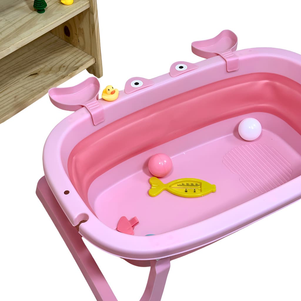 Banheira De Bebê Dobrável Retrátil C/ Design Clássico Tibaby