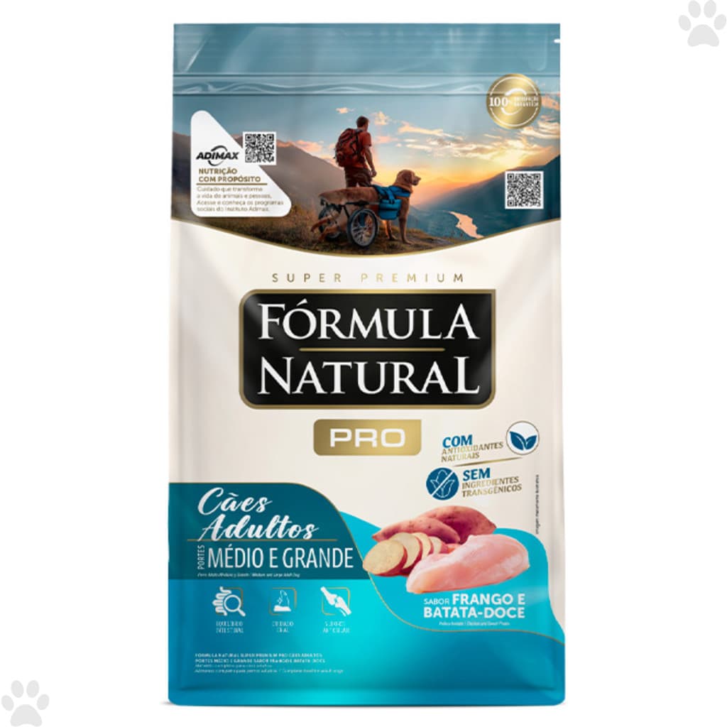 RAÇÃO FORMULA NATURAL PRO CACHORRO ADULTO MEDIO E GRANDE SABOR FRANGO 15KG