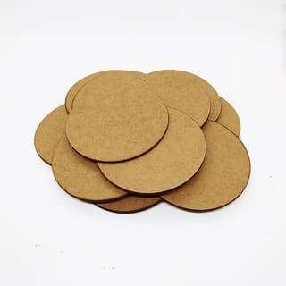 Kit 4x Porta Descanso Copos MDF 2,8mm Redondo Bola