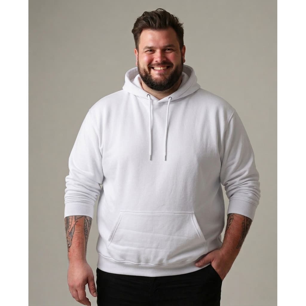 Conjunto de Moletom Canguru Masculino Liso Blusa Moletom com Interior Flanelado Reforçado