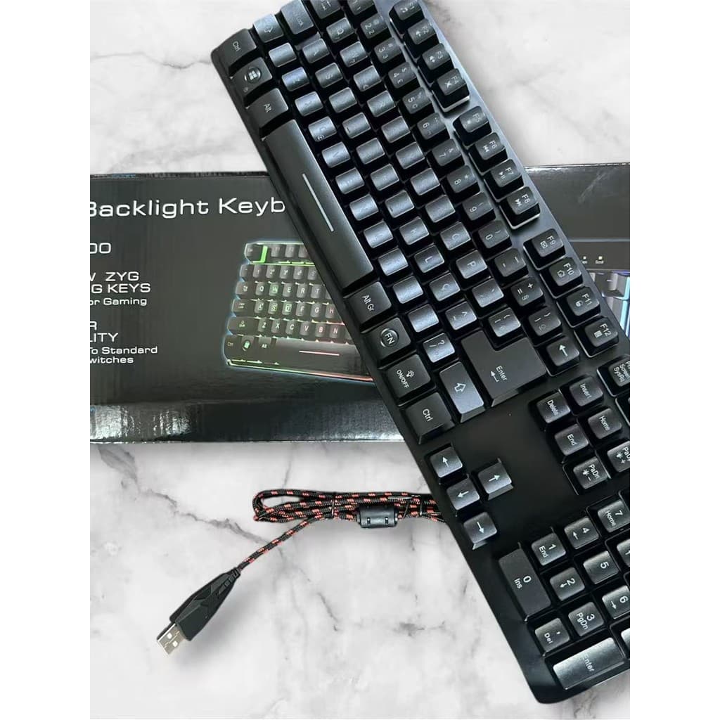 teclado gamer led blacklight keyboard semi mecanico zyg-800-ANG