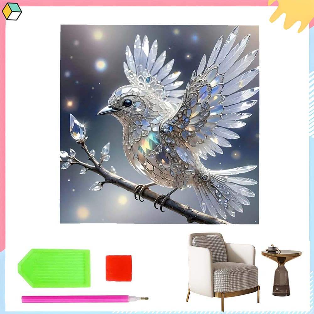 Pardal, 30 x 30 cm, kits de pintura com diamantes para adultos 5D DIY broca quadrada completa diamantes kit de arte