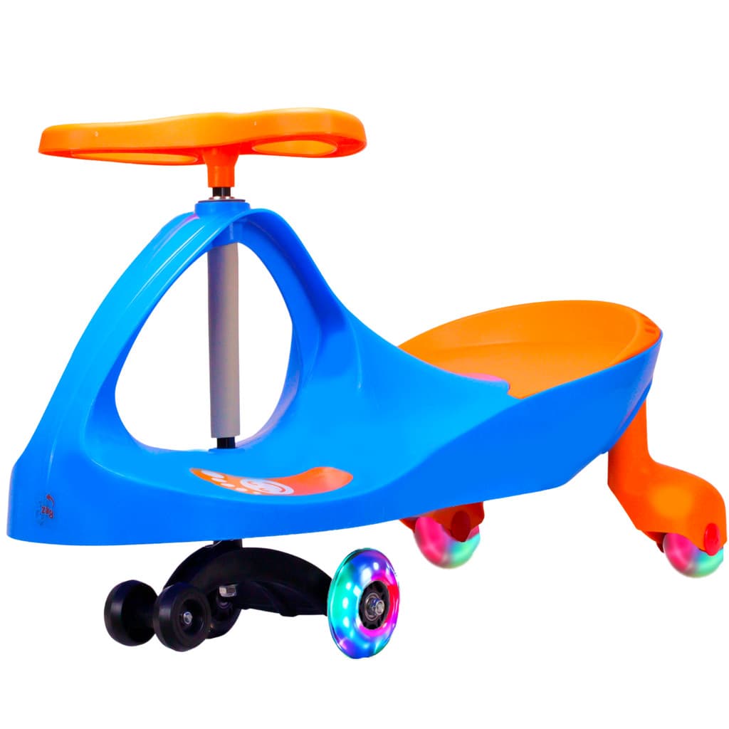 Carrinho De Rolimã Zig Zag Azul 360 Com Rodas Iluminadas Infantil - Castela