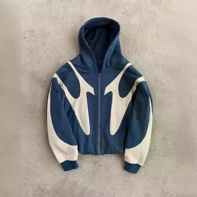 Rua Hip Hop cruz costura l impresso preto zíper Hoodie feminino y2k Harajuku jaqueta moletom masculino feminino mesmo es
