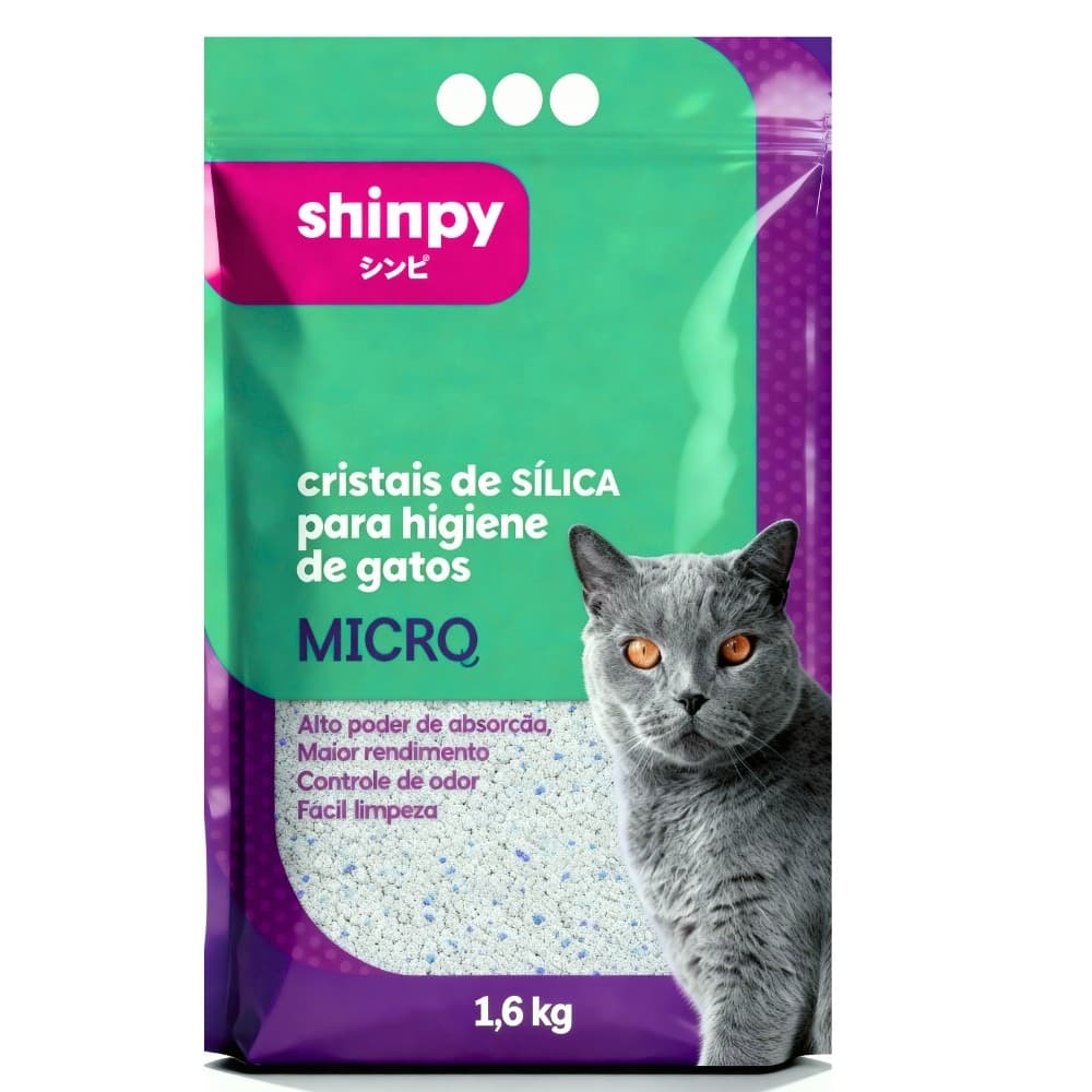 Areia Sanitária 1,6kg Shinpy Micro Sílica para Gatos