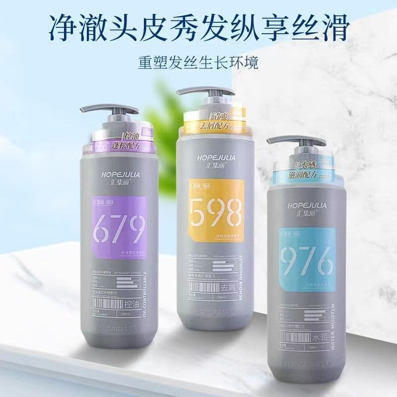 Huijuli shampoo refrescante Anti-caspa controle de óleo shampoo macio fofo água hidratante condicionador feminino produt