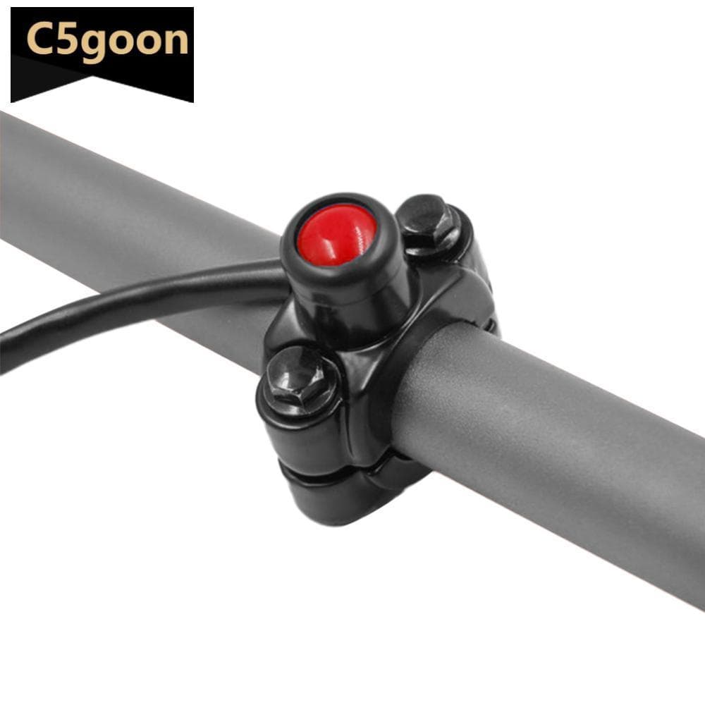 C5GOON 22mm 7/8 " Interruptor Da Motocicleta Guiador Montar Chifre Farol Strobe Momentâneo Botão Moto Acessórios F4M8