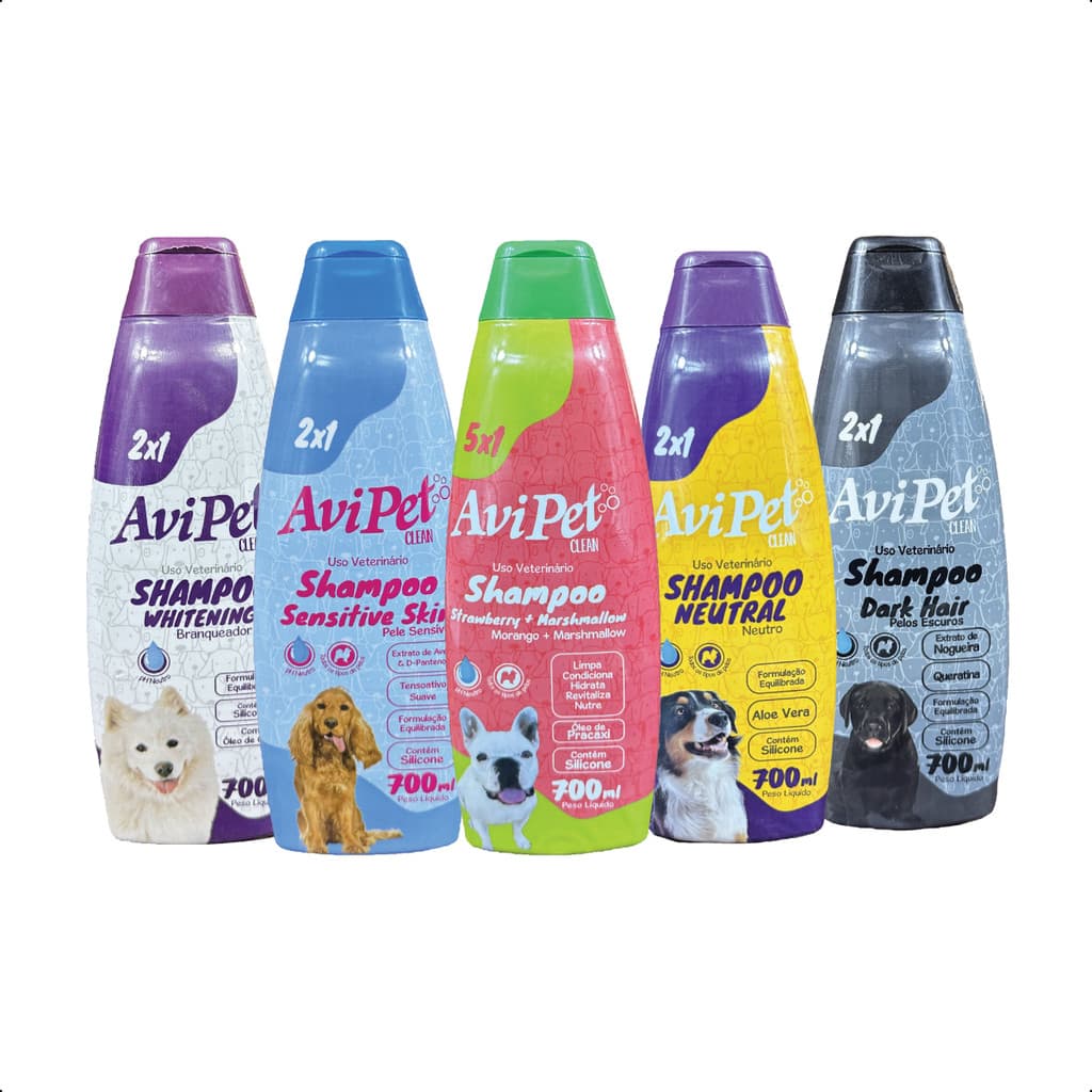 Shampoo Avipet Para Cães 700ml Varios Tipos
