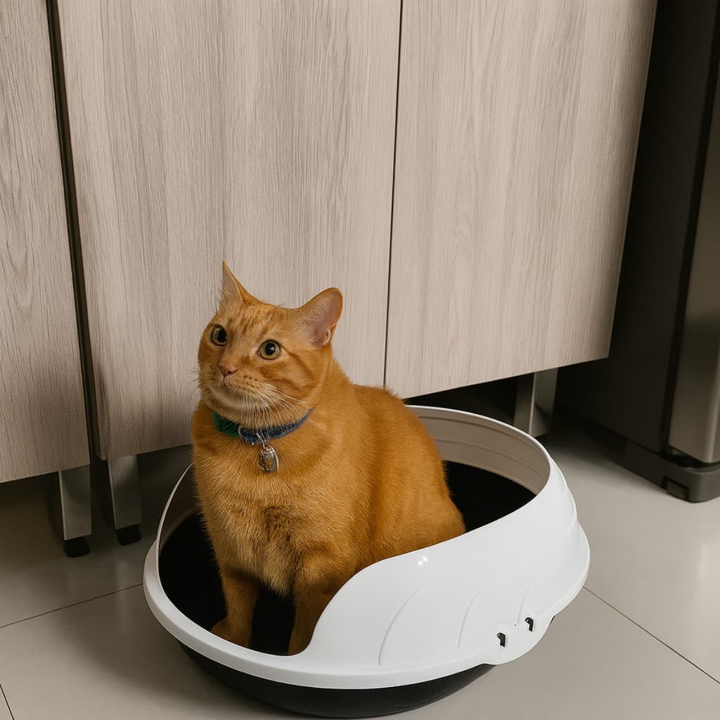Caixa Bandeja De Areia Sanitaria FurbaPara Gato Higiênica Com Arco Prime Borda Removível Furacão Pet